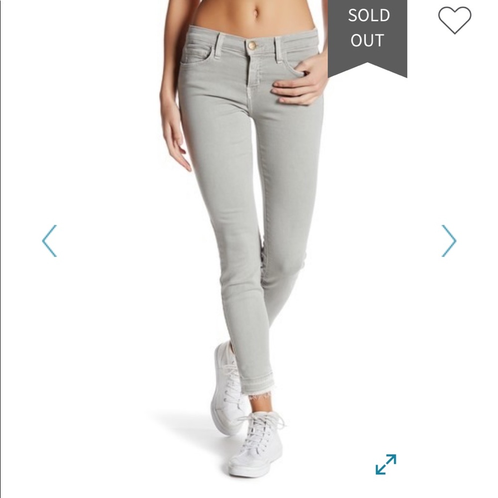 Current/Elliott Stiletto Skinny Jeans Light Grey